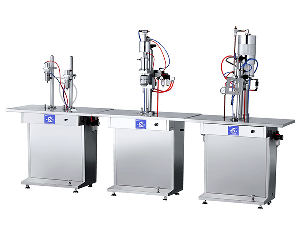 半自动气雾罐灌装三合一